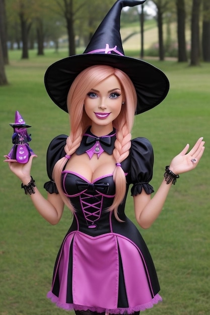 barbie bruxa halloween 8k