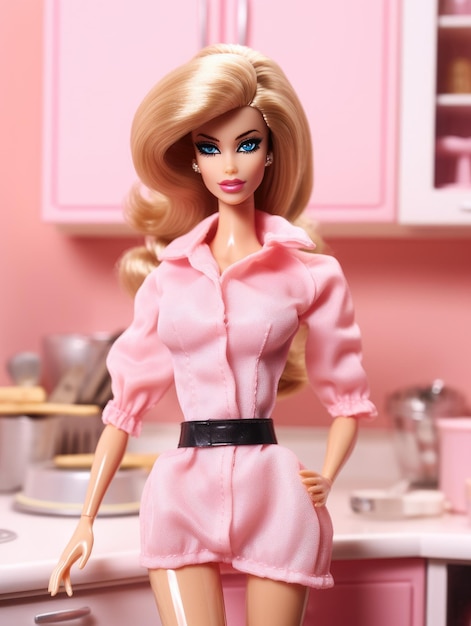 barbie cozinhando na cozinha