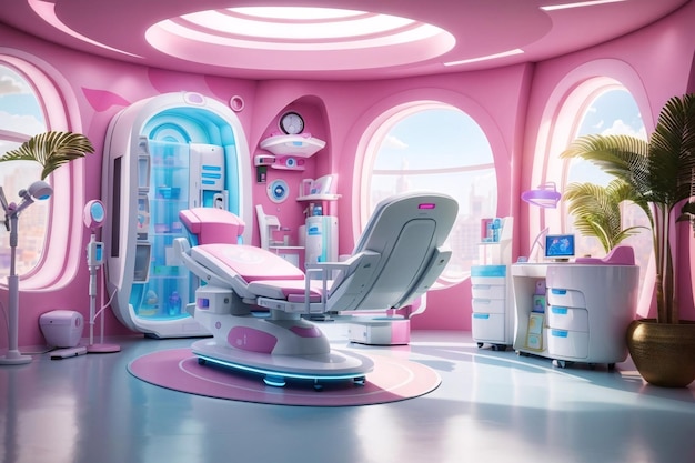 Barbie Doctor Office Diseño de casa de ensueño futurista