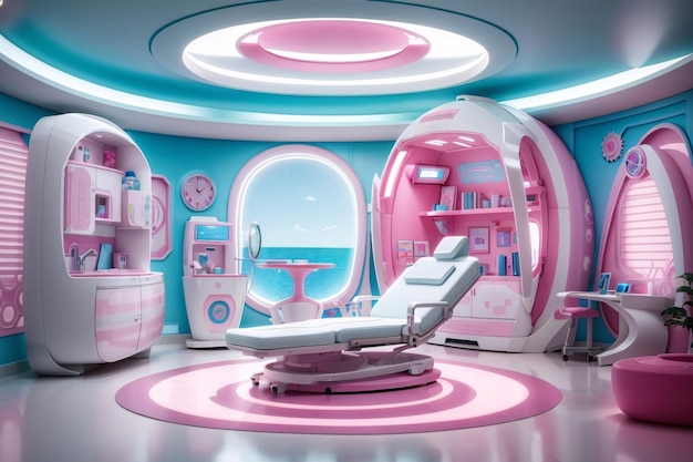 Barbie Doctor Office Diseño de casa de ensueño futurista