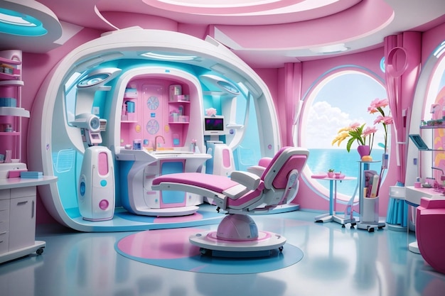 Barbie Doctor Office Diseño de casa de ensueño futurista