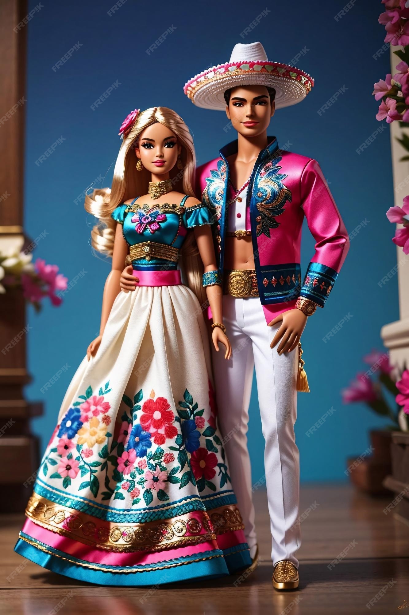 Barbie vestindo roupas tradicionais mexicanas