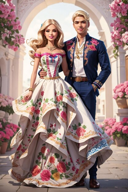 Barbie vestindo roupas tradicionais mexicanas