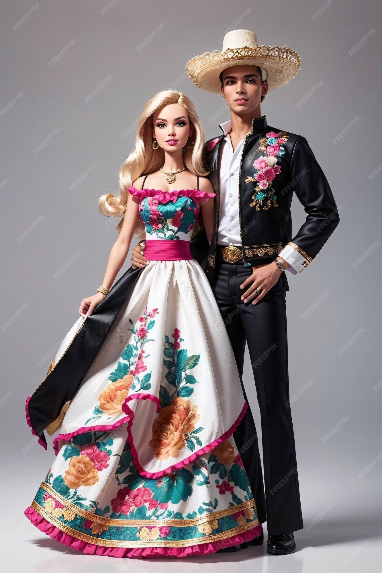 Barbie vestindo roupas tradicionais mexicanas