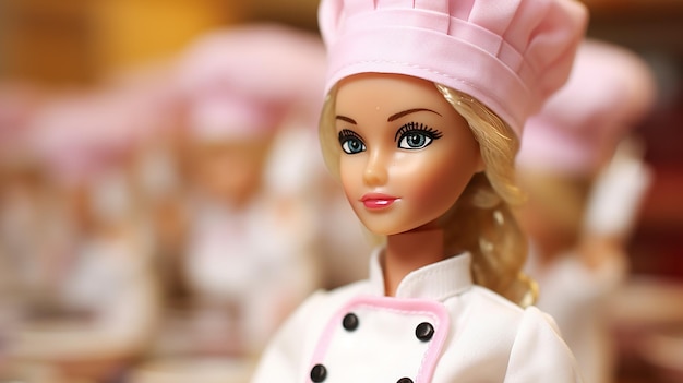 Barbie en estilo chef en estilo rosa