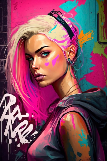 Barbie-Graffiti-Stil