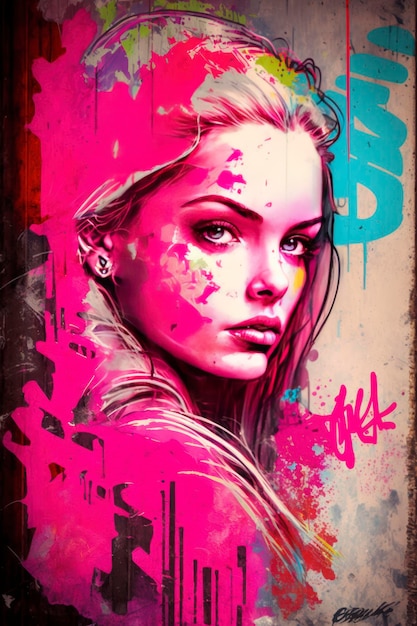 Barbie-Graffiti-Stil