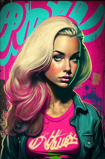 Barbie-Graffiti-Stil