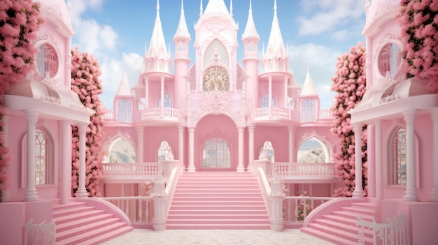 Barbie House Fairy Tale Capela de Casamento Inteligência Artificial Gerativa