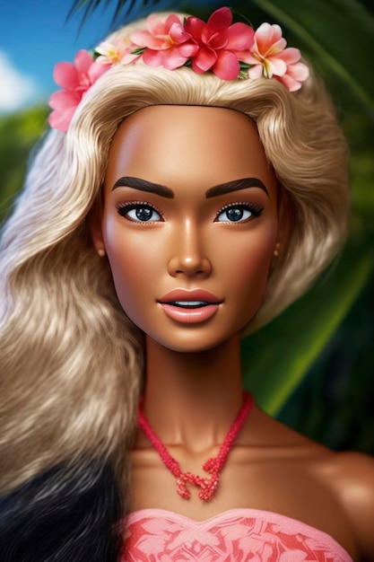 Barbie im hawaiianischen Stil