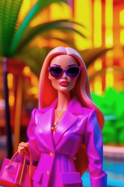 Barbie indo para o Shopping Summer Trendy Outfit AI gerado