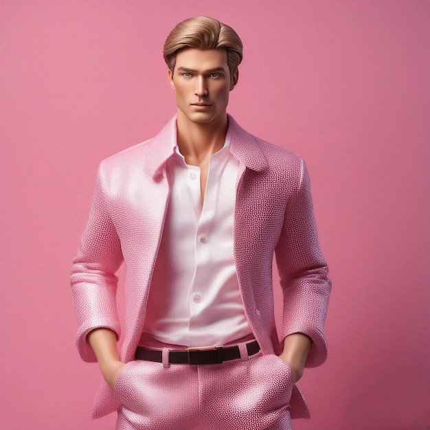 Barbie-Ken-Puppe im rosa Outfit