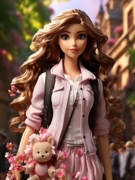 Barbie niña colegiala