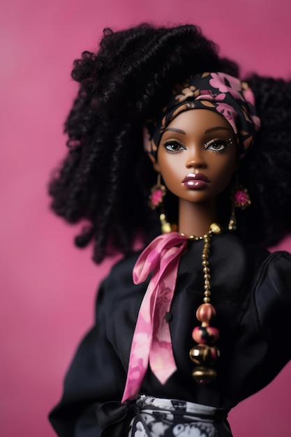 Barbie preta com uma roupa de verão à moda