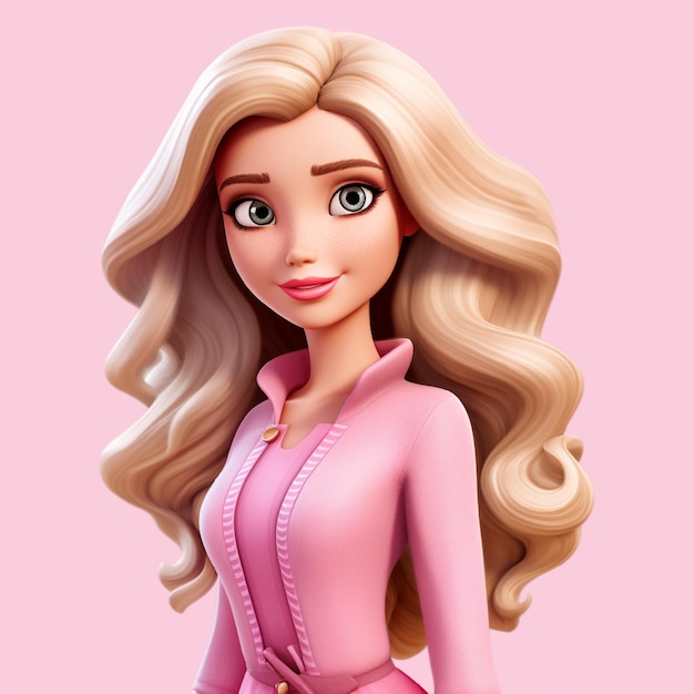 Foto barbie princesa linda garota rosa