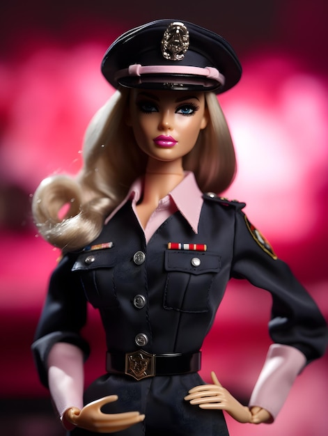 Foto barbie-puppe in einem kostüm