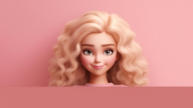 Barbie-Puppen-Gesicht