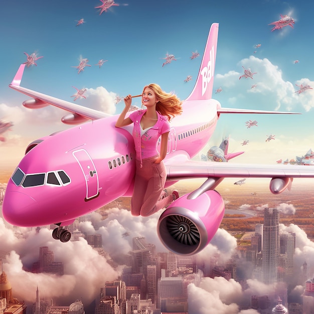 Barbie's HighFlying Adventure Explora los cielos con Barbie Airplane