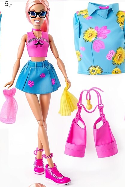 Foto barbie shopaholic roupa de verão na moda