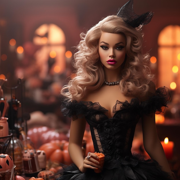 Barbie tema de Halloween