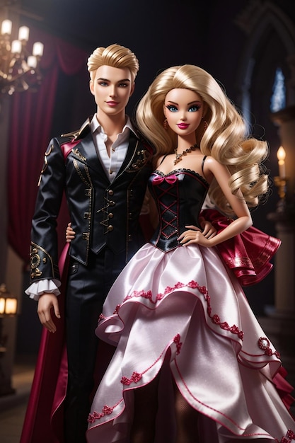 Barbie und Ken in einem Vampirkostüm