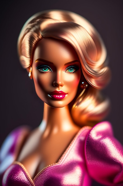 Foto una barbie vestida de ama de casa