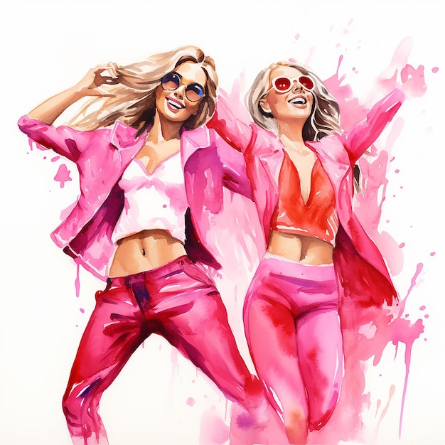 Barbies_amigas_divirtiéndose_bailando_sonriendo_moda