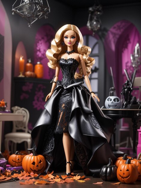 Foto barbies espantosa maquiagem de halloween