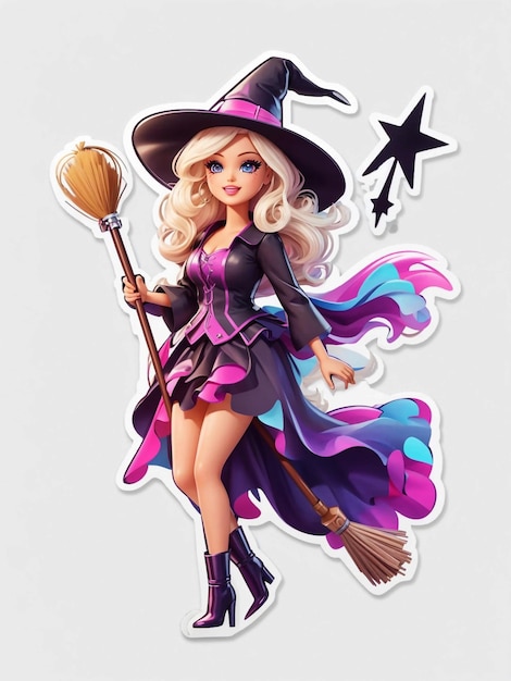 Barbies Kostüm Karneval Halloween Aufkleber Bonanza