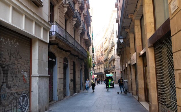 Barcelona Spain General Street e Building view from Barcelona Streets.