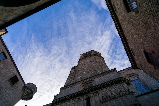 Barcelona, Spanien - Gotisches Viertel, Blick auf einen Turm