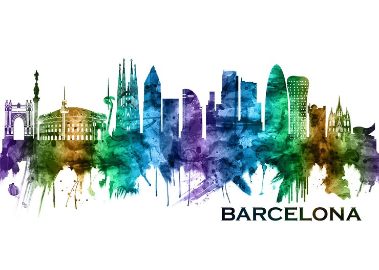 Foto barcelona-spanien-skyline