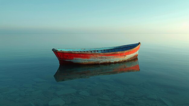 Barco Azul na Água