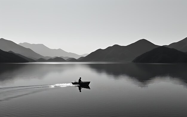 barco blanco y negro en el agua