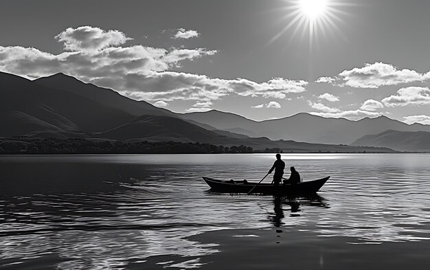 barco blanco y negro en el agua