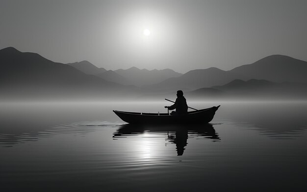 barco blanco y negro en el agua