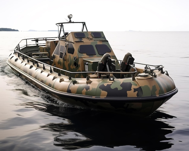 barco de camuflaje en caqui militar