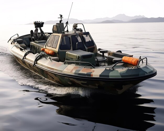 barco de camuflaje en caqui militar