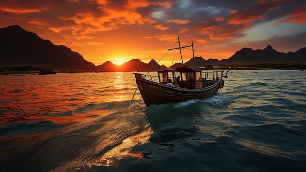 Un barco Kolae es un tipo de barco de pesca tradicional utilizado en los distritos del sur de Tailandia.