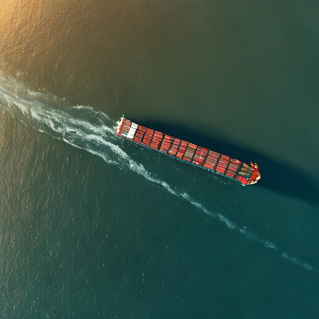 un barco con una lona roja que dice "mucha agua"