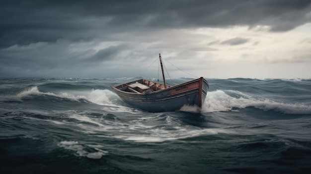 Un barco en la tormenta