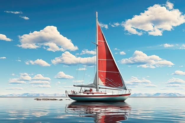 Barco de vela en el mar