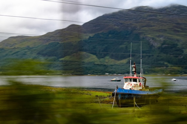 Barco velho na ilha de Skye Escócia