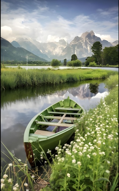 Foto un barco de verano