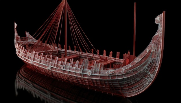 Foto barco viking inteligência artificial gerativa