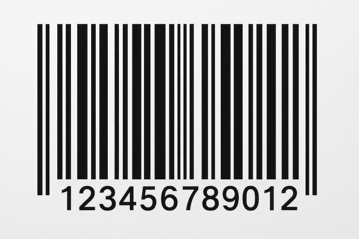 Foto barcode illustration with numbers