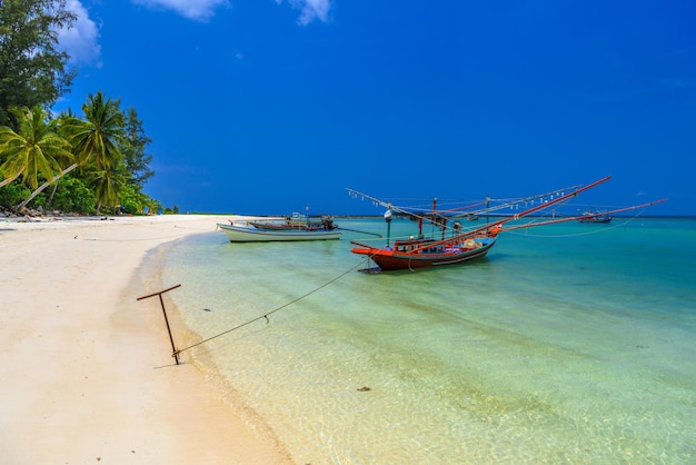 Barcos de cola larga Malibu Beach Koh Phangan Island Suratthani T