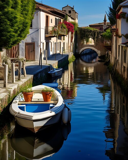 Foto barcos y edificios cerca del viejo canal