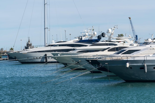 Barcos a motor en Royal Marina Valencia España