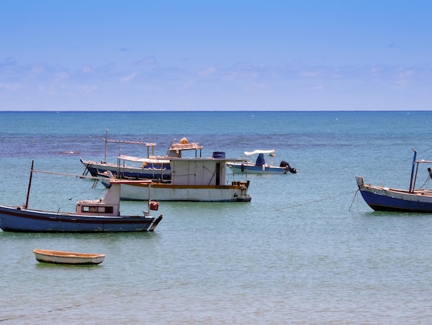 Barcos na praia do forte bahia brasil